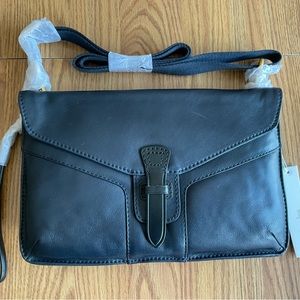 Christopher Kon Navy leather shoulder/clutch bag